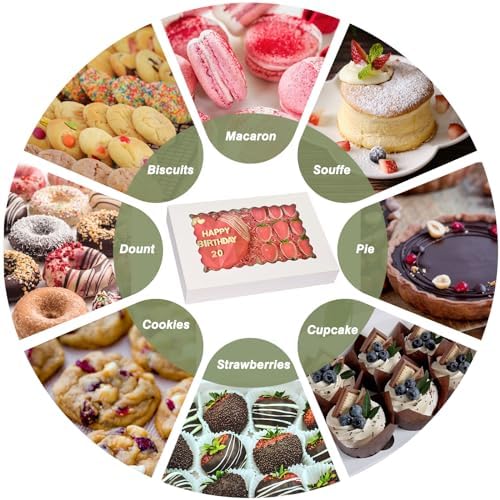TOMNK 30pcs Cookie Boxes with Window,14x10x2.5 In White Treat Boxes - Image 4
