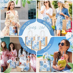 Abbylike 12 Pcs Floral Gift Bag Small Flower Tote Bag,Hydrangea - Image 3