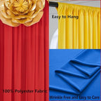 15×10 FT Rainbow Backdrop Curtains for Themed Parties, 6 Panels 2.5×10ft Wrinkle Free Soft Polyester Pastel Color Photo Backdrop Drapes for Birthday Party Wedding Baby Shower Photo Background - Image 4