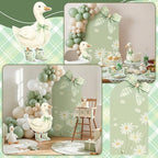 Novabright 2 Pcs One Silly Goose Party Decoration Sage Green Bow 5ft/2.5ft - Image 5