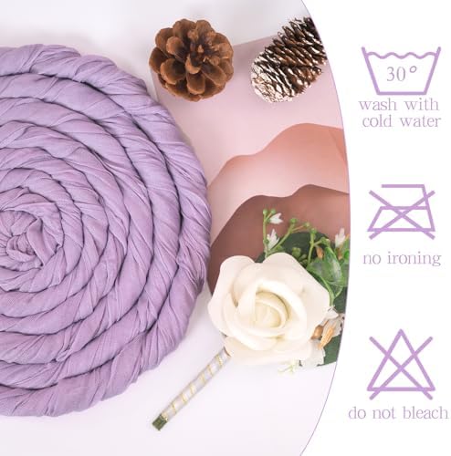 Showgeous 16 Pack Lavender Cheesecloth Table Runner 17 x 108 Inch - Image 3