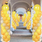 2 Sets Adjustable Balloon Column Stand Kit with Bases（Golden Yellow） - Image 6