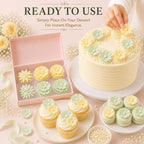 CONFECT Handmade Edible Gum Paste Flower Decorations – Spring Blossom – 60 Piece Assorted Sugar Flower Set with Pearl Centers, Hand Cut Cake Flowers for Cakes, Cupcakes, Cookies & Desserts - Image 6
