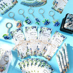 145 Pieces Blueberry Baby Shower Favors for Guest BlueBerry Sweet Baby Ballpoint Pens and Keychains Gifts Bulk Retractable Baby Shower Pens Gender Reveal Greeting Cards Souvenirs Prizes - Image 4