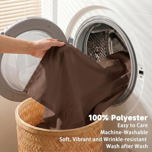 Thick Brown Tablecloth, Water & Wrinkle Resistant, 54x120 Inch - Image 5