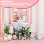3Pcs Cylinder Stands for Party, White Cylinder Stand Cake Pedestal Stand Cylindrical Display Stand for Birthday Wedding Party Outdoor Indoor Decor (3 Pcs) - Image 4