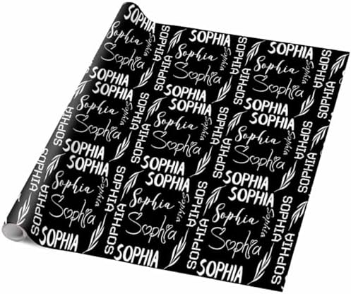 AOFUN Personalized Wrapping Paper with Name/Text Wrapping Papper Designer Wrapping Paper Baby Christmas Wrapping Paper Custom Name Gift 3 Rolls 58" x 23" - Image 5