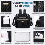 Tealari 4 in 1 Convertible Diaper Bag Backpack,Waterproof Baby Diaper Bag with Changing Pad,Converts into Baby Tote Bag,Diaper Backpack,Stroller Bag and Crossbody Diaper Bag - Image 5