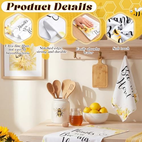 Nuenen 6 Sets Baby Shower Game Prizes Bee Mini Charcuterie Board, Rectangle - Image 4