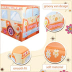 8Ft Groovy Bus Tablecloth,Hippie Birthday Party Decorations for 60s 70s Boho Themed Birthday,Baby Shower,Carnival Party Decorations - Image 3