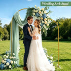 Metal Arch Backdrop Stand, Set of 2 (7.2ft/6ft), Wedding Arch Stand - Image 2