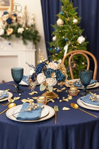 TINGE TIME Navy Blue Artificial Flowers Combo, Rose Dahlia Wedding Decor - Image 3