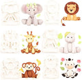 FUNSHOWCASE Jungle Animals Fondant Silicone Molds Sugarcraft Cake Decoration 6-count Height 2.6-3.6inch by FUNSHOWCASE