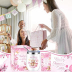 Hoolerry 6 Set Baby Shower Cups, 12oz Stainless Steel Tumbler, Pink Bear - Image 6