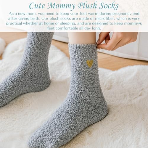 New Mom Gifts for Women, 9pcs Pregnancy Gifts for Expecting Mom, Cute Baby Gifts New Parents Gifts for Couples with Mom and Dad Mugs for Gender Reveal, Baby Shower, First Time Mom Gifts (Blue Gray) - Image 7