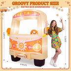 Soulchen 6FT Inflatable Hippie Bus Photo Booth Groovy 60s 70s Decoration - Image 2