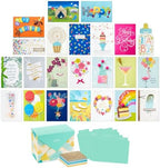Hallmark All Occasion Cards, Assorted 24-Pack with Organizer (Watercolor) by Hallmark