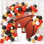 Basketball Round Backdrop - Basketball Theme Background for Photography, Game, Sports, Fans, Kids, Boy, Baby Shower, Birthday Party Decor - 5x5ft - Image 3