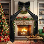 Wavwavw Christmas Giant Velvet Bow Decor Black Big Bow, 75 x 18 Inches - Image 2