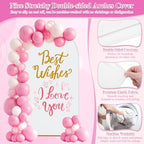 Jupwalz Arch Backdrop Stand and Cover Set, Metal Arch Stand with Rich Balloon Tool for Wedding Birthday Baby Shower Graduation Event Balloon Flowers Decor, Easy to Assemble (7.2FT & 6FT, White) - Image 4