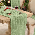 12 Pack Sage Green Cheesecloth Table Runner Boho Gauze Home Decor by Playieer