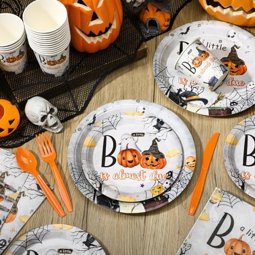 Dandat 350 Pcs Baby Shower Set, Boo, Orange - Image 4