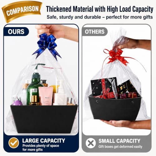 AOUKAR Black Empty Gift Baskets, 10 Pack Baskets for Gifts to Fill - Image 2