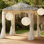Woanger 4 Pack 24 Inch Large White Paper Lanterns for Christmas Party Decor - Image 3