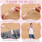 10 Sets Funny Baby Shower Games Set Table Tennis Twerk Game Swing Pacifier Race Swing Shaking Balls Diapers Game for Baby Shower How Many Balls Can You Catch in Your Diaper(Pink) - Image 5