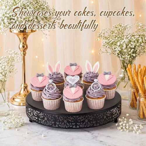 Wenqik 14 Inch Black Halloween Cake Stand with Cutter Spatula,Classic - Image 5