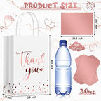 Tinlade 30 Pcs Thank You Gift Bags Small with Tissue,Rose Gold - Image 3