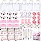 Dansydaisy 6 Sets Baby Shower Prizes for Game Winners Cosmetic Bags Sunglasses Hair Scrunchies Mirrors Pens Claw Clips Hair Headbands Candles Gift Bag for Baby Shower Wedding Bridal Shower Game Favors by Dansydaisy