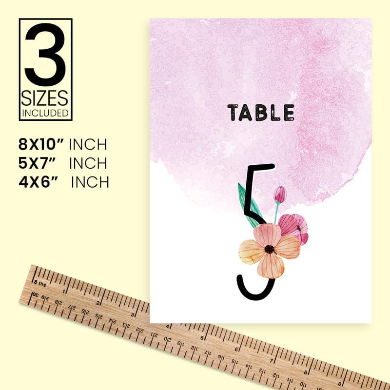 Poster Number Design Table Number Cards Double Sided Party Table Numbers for Reception Baby Shower Anniversary Birthday Bridal Party 5x7 100 Pcs - Image 4
