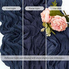 20 Pack Navy Blue 17 x 108 Inch Cheesecloth Table Runner - Boho Gauze Sheer Fabric for Wedding Baby Shower Party Home Decor - Image 5