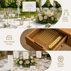 Radezon 12 Pack Gold Table Number Holders, 8inch Weighted Base Place Card Holders for Outdoor Wedding, Windproof Sturdy Metal Photo Stands for Reception Tables, Parties & Events - Image 6
