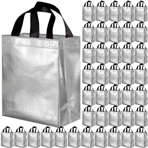 BLEWINDZ 100 Medium Reusable Gift Bags with Handles - Ideal Party Favors & Shopping Bags (10 Colors) by BLEWINDS