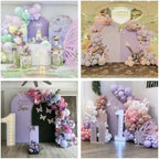 Purple Butterfly Kisses Arch Backdrop Cover Double-Sided Arch Frame Stretchy Cover for Pink Butterfly Birthday Party Girls Baby Shower Decorations (3.3X6.5ft,G-3342) - Image 7