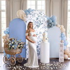 3 Set Arch Backdrop Covers 4ft 5ft 6ft Arch Covers Blue Floral - Image 5