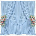 20x10ft Baby Blue Photo Backdrop Curtains for Parties Baby Shower Wrinkle Free Polyester Photoshoot Curtains Drapes Backdrop for Boy Birthday Party Gender Reveal Photography Background 4 Panels 5x10FT by Suppromo