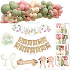 Baby in Bloom Baby Shower Decorations Party Supplies, Spring Wildflower Baby Shower Decorations, Mom to Be Decoration, It’s a Girl Decor, Pink and Sage Green Floral BabyShower Decoration - Image 2