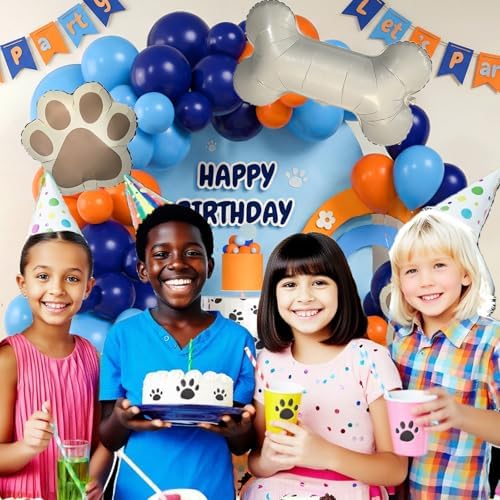Orange and Blue Balloon Arch Kit Dog Balloon Arch Royal Light Blue Balloons (Pack of 2) - Image 5