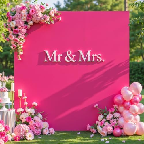 Besutolife Square Arch Backdrop Cover, 8×8 FT Spandex Arch Covers Stretchy Fitted Balloon Arch Stand Cover for Wedding, Birthday Party, Baby Shower, Photo Booth, Graduation Ceremony, Magenta - Image 3