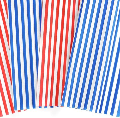 MR FIVE 60 Sheets Blue Stripe Tissue Paper Bulk,14" x 20",White with Blue Stripes Tissues Paper for Gift Bags,Baby Shower,Birthday,Weddings (Pack of 3) - Image 2