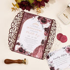 50PCS Personalized Wedding Invitation with Envelopes and Rsvp Cards - Image 2