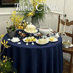 DRESSMAKER 10 Pack Round Table Cloth 90 Inch Blue Cloth Fit 6FT Round Table - Image 2