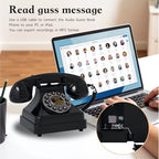 Audio Guest Book Wedding Phone,Audio Guestbook Phone Vintage Style Audio Message Voicemail for Graduation Retirement Party Birthdays Baby Shower Special Occasions (Black) - Image 5