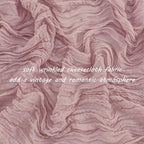 35x157 Inch Dusty Pink Cheesecloth Table Runner Boho Wedding Party Decor - Image 3