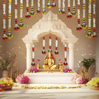 LoveNspire Artificial Jasmine Marigold Garland for Festive Decorations - Indian Flowers for Wedding, Diwali, Day of the Dead, Outdoor Wall Hanging & Indoor Home Décor 2Feet / 6Strings - Image 7