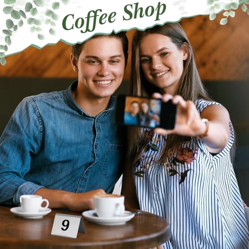 Wenqik 100 Pack Stainless Steel Table Numbers 1-100, 2 x 1.6 Inch Double Sided Tent Style Number Signs Tabletop Display Cards for Wedding Reception, Restaurant, Party, Cafe and Event Seating - Image 4
