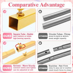 Asee'm 6.6FTx5.2FT Gold Wedding Arch Backdrop Stand Square Metal - Image 3